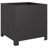 Garden Planters 2 pcs Black 40x40x40 cm Steel - 45-Degree Angle