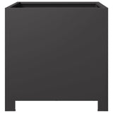 Garden Planters 2 pcs Black 40x40x40 cm Steel - Rear View