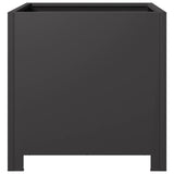 Garden Planters 2 pcs Black 40x40x40 cm Steel - Close-Up Angle