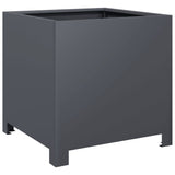 Garden Planters 2 pcs Anthracite 40x40x40 cm Steel - 45-Degree Angle