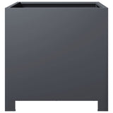 Garden Planters 2 pcs Anthracite 40x40x40 cm Steel - Rear View