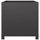 Garden Planter Black 50x50x50 cm Steel - Top-Down View