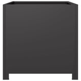 Garden Planter Black 50x50x50 cm Steel - 45-Degree Angle