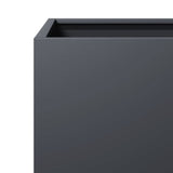 Garden Planter Anthracite 50x50x50 cm Steel - Close-Up Angle
