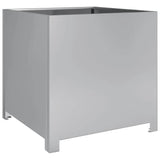 Garden Planter 50x50x50 cm Galvanised Steel - Front View