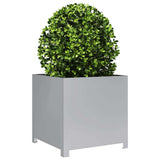 Garden Planter 50x50x50 cm Galvanised Steel - Side View