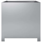 Garden Planter 50x50x50 cm Galvanised Steel - Top-Down View