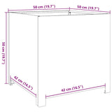Garden Planter 50x50x50 cm Galvanised Steel - Extra Image