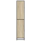 Bathroom Cabinet Sonoma Oak 35x37.5x188.5 cm Engineered Wood and Metal