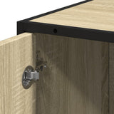 Bathroom Cabinet Sonoma Oak 35x37.5x188.5 cm Engineered Wood and Metal - Extra Image