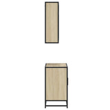2 Piece Bathroom Furniture Set Sonoma Oak Engineered Wood - Rear View