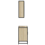 2 Piece Bathroom Furniture Set Sonoma Oak Engineered Wood - Rear View