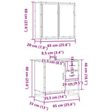 2 Piece Bathroom Furniture Set Sonoma Oak Engineered Wood - Extra Image