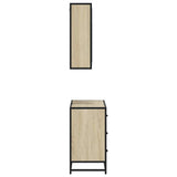 2 Piece Bathroom Furniture Set Sonoma Oak Engineered Wood - Rear View