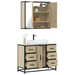 2 Piece Bathroom Furniture Set Sonoma Oak Engineered Wood