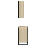 2 Piece Bathroom Furniture Set Sonoma Oak Engineered Wood - Rear View
