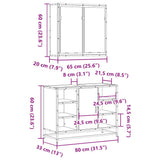 2 Piece Bathroom Furniture Set Sonoma Oak Engineered Wood