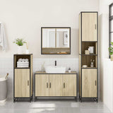 2 Piece Bathroom Furniture Set Sonoma Oak Engineered Wood - Top-Down View