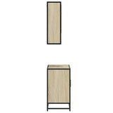 2 Piece Bathroom Furniture Set Sonoma Oak Engineered Wood - Rear View