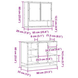 2 Piece Bathroom Furniture Set Sonoma Oak Engineered Wood