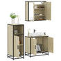 3 Piece Bathroom Furniture Set Sonoma Oak Engineered Wood