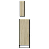 3 Piece Bathroom Furniture Set Sonoma Oak Engineered Wood - Close-Up Angle