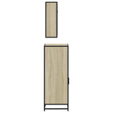 3 Piece Bathroom Furniture Set Sonoma Oak Engineered Wood - Close-Up Angle