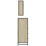 3 Piece Bathroom Furniture Set Sonoma Oak Engineered Wood - Close-Up Angle