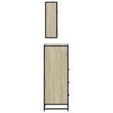 3 Piece Bathroom Furniture Set Sonoma Oak Engineered Wood - Rear View