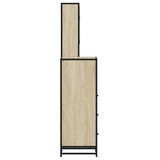3 Piece Bathroom Furniture Set Sonoma Oak Engineered Wood - Rear View