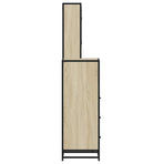3 Piece Bathroom Furniture Set Sonoma Oak Engineered Wood