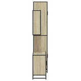 3 Piece Bathroom Furniture Set Sonoma Oak Engineered Wood - Rear View