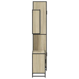 3 Piece Bathroom Furniture Set Sonoma Oak Engineered Wood - Rear View