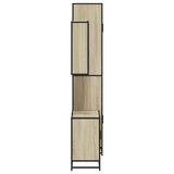 3 Piece Bathroom Furniture Set Sonoma Oak Engineered Wood - Rear View