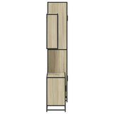 3 Piece Bathroom Furniture Set Sonoma Oak Engineered Wood - Rear View