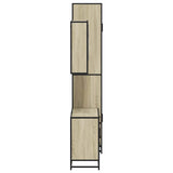 3 Piece Bathroom Furniture Set Sonoma Oak Engineered Wood - Rear View