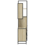 3 Piece Bathroom Furniture Set Sonoma Oak Engineered Wood - Rear View