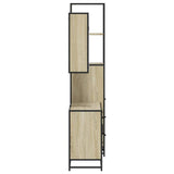 3 Piece Bathroom Furniture Set Sonoma Oak Engineered Wood - Rear View