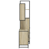 3 Piece Bathroom Furniture Set Sonoma Oak Engineered Wood - Rear View