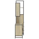 3 Piece Bathroom Furniture Set Sonoma Oak Engineered Wood - Rear View