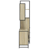 3 Piece Bathroom Furniture Set Sonoma Oak Engineered Wood - Rear View