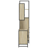 3 Piece Bathroom Furniture Set Sonoma Oak Engineered Wood - Rear View