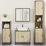 4 Piece Bathroom Furniture Set Sonoma Oak Engineered Wood