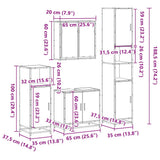 4 Piece Bathroom Furniture Set Sonoma Oak Engineered Wood