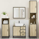4Â Piece Bathroom Furniture SetÂ Sonoma Oak Engineered Wood