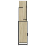 4Â Piece Bathroom Furniture SetÂ Sonoma Oak Engineered Wood - Close-Up Angle
