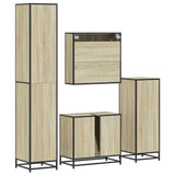 4Â Piece Bathroom Furniture SetÂ Sonoma Oak Engineered Wood