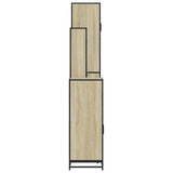 4Â Piece Bathroom Furniture SetÂ Sonoma Oak Engineered Wood - Close-Up Angle