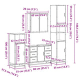 4Â Piece Bathroom Furniture SetÂ Sonoma Oak Engineered Wood - Extra Image