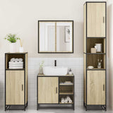 4Â Piece Bathroom Furniture SetÂ Sonoma Oak Engineered Wood - Side View